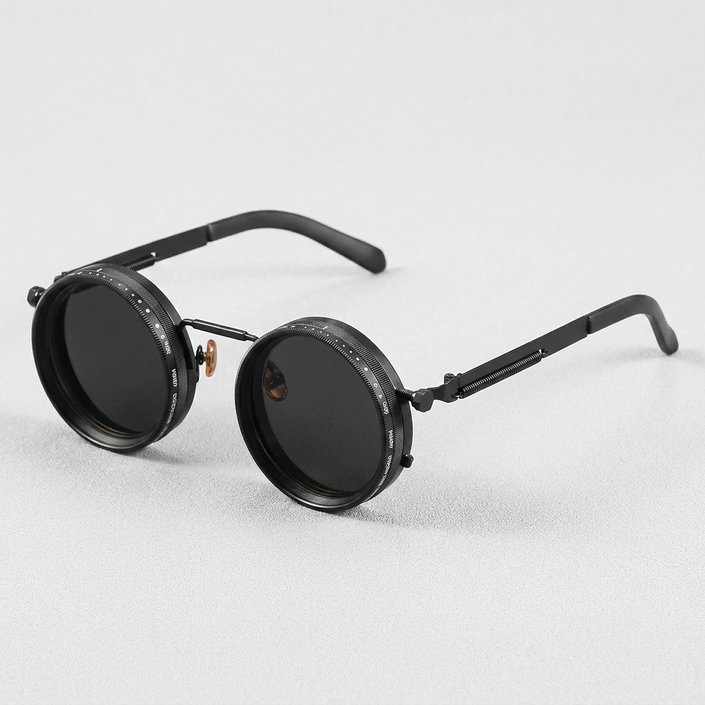 Óculos de Sol Polarizados ND9 Ajustáveis UV400 — Lentes Retro Unissexo com Escurecimento Regulável