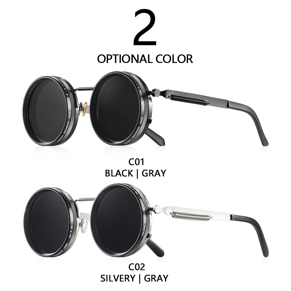 Óculos de Sol Polarizados ND9 UV400 Ajustável Retro Premium