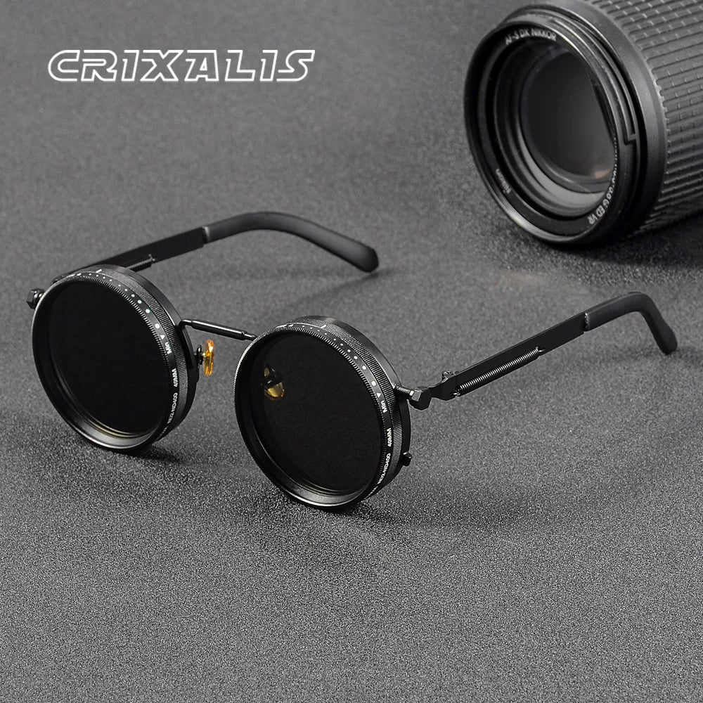 Óculos de Sol Polarizados ND9 UV400 Ajustável Retro Premium