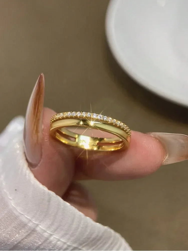 Anel em Prata de Lei 925 com Zircónia Brilhante para Mulher